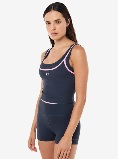 Forward Tank in Marine Blue & Prism Pink