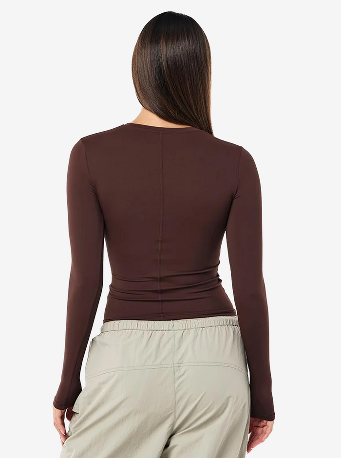 Foundation Long Sleeve Tee in Mahogany