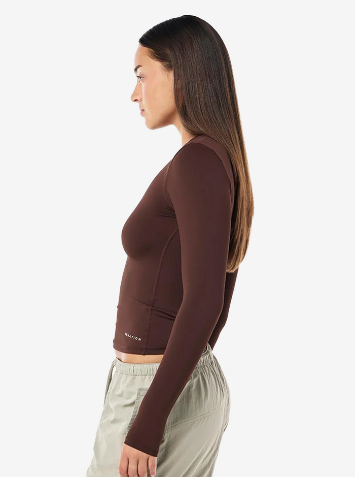Foundation Long Sleeve Tee in Mahogany