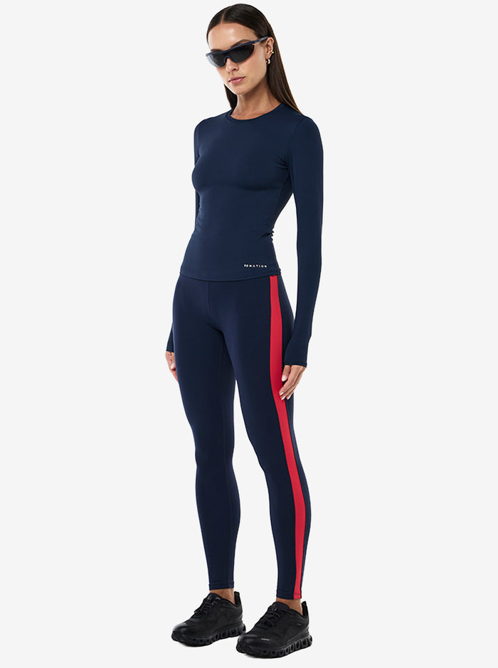 Foundation Long Sleeve Top in Dark Navy