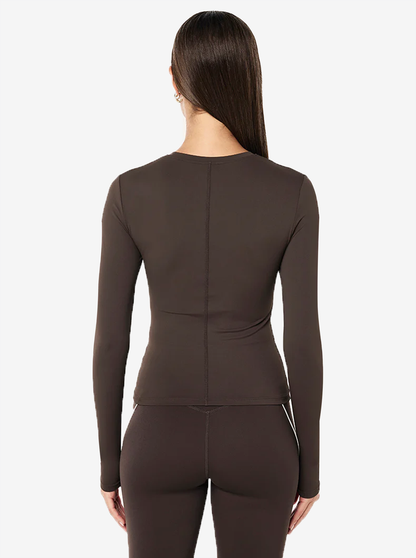 Foundation LS Top in Coffee