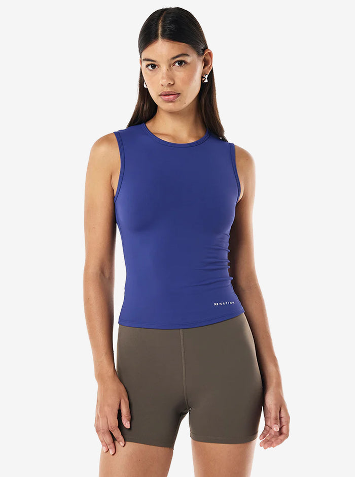 Foundation Muscle Tank in Bright Navy