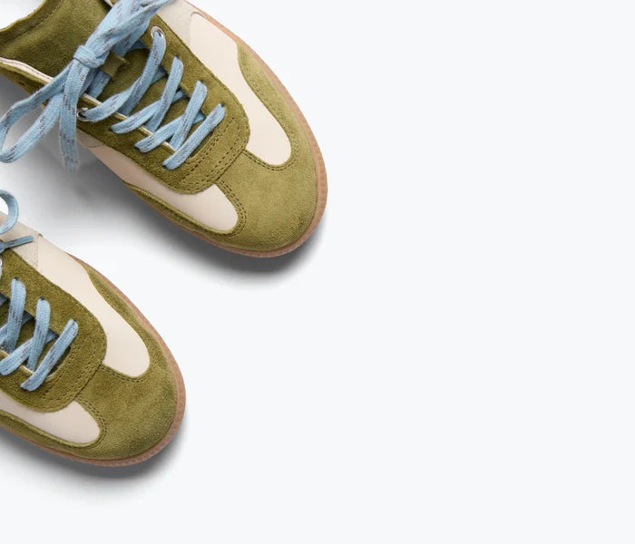 Freda Salvador – Jackie in Wasabi Suede Combo