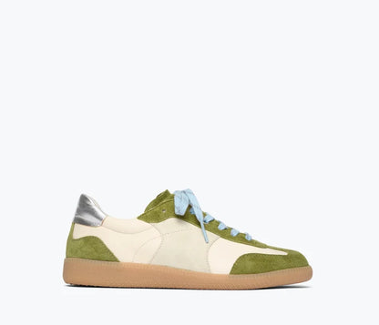 Freda Salvador – Jackie in Wasabi Suede Combo