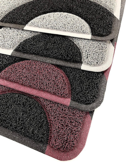 Geo Circle Spaghetti Doormat 90x60cm - Purple