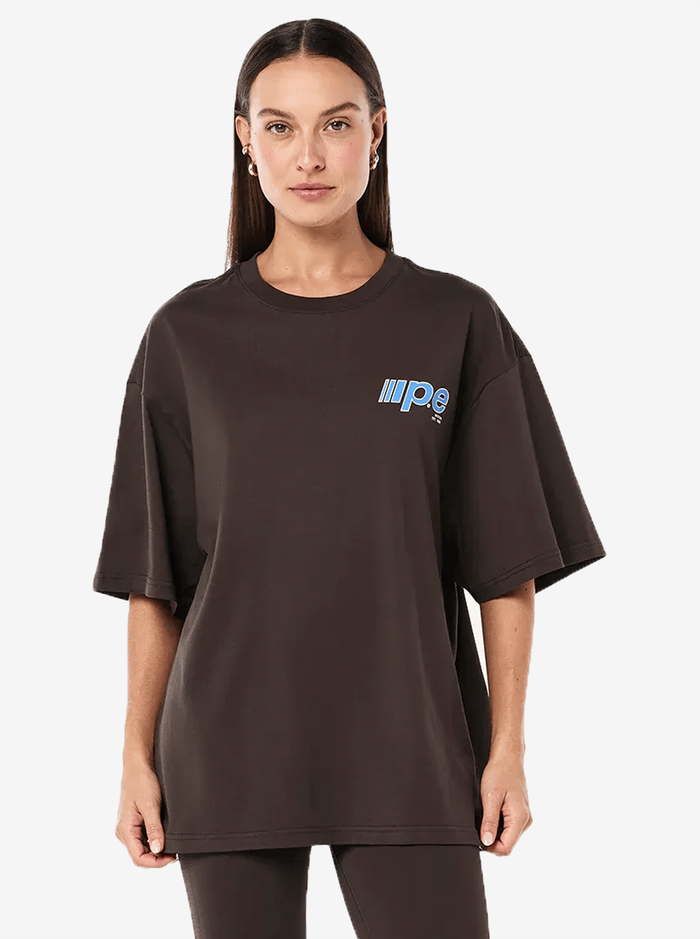 Glide Oversized Tee in Coffee