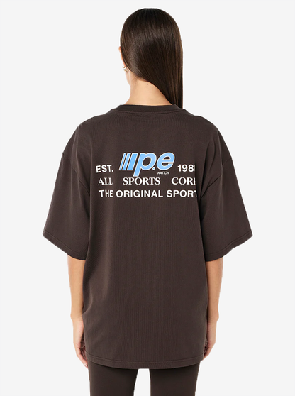 Glide Oversized Tee in Coffee