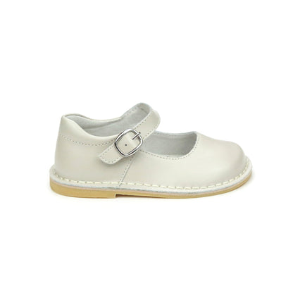 Grace Light Stone Leather Stitch Down School Mary Jane - L'Amour Mary Jane