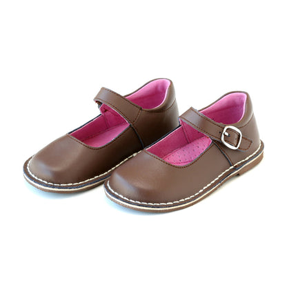 Grace Brown Leather Stitch Down School Mary Jane - L'Amour Mary Jane