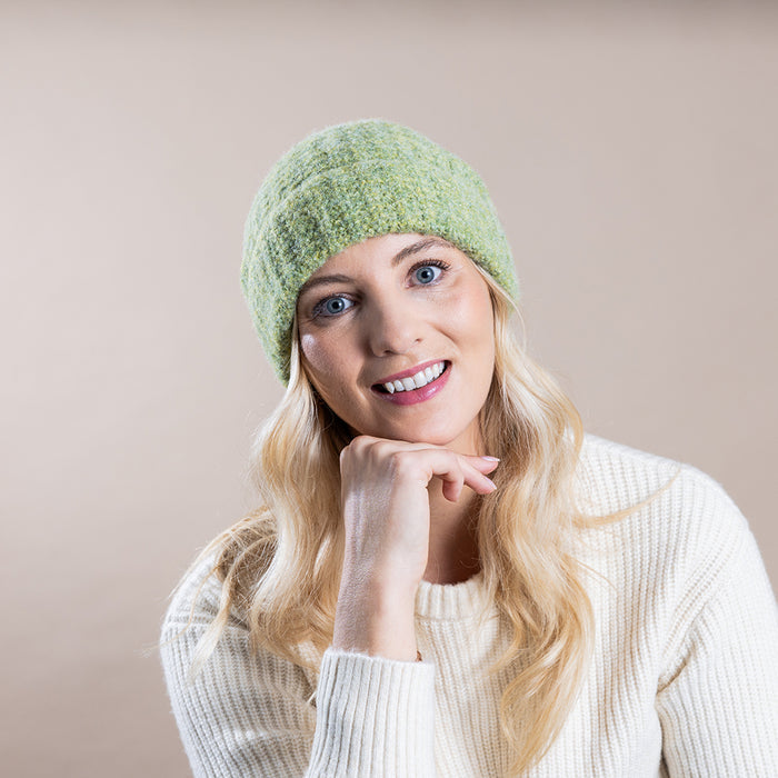 Green Boucle super soft hat