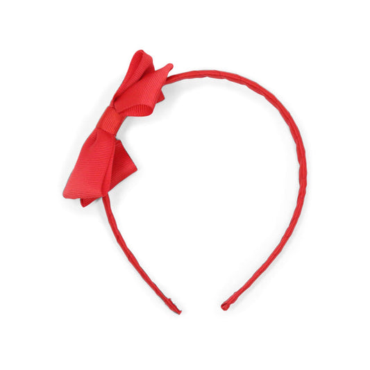 L'Amour Girls Grosgrain Bow Headband Red