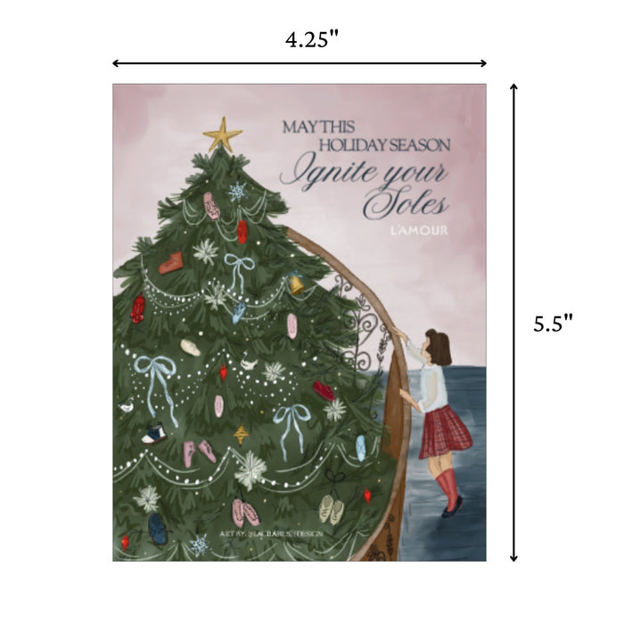 Holiday Print Card - Dimensions - L'Amour Shoes