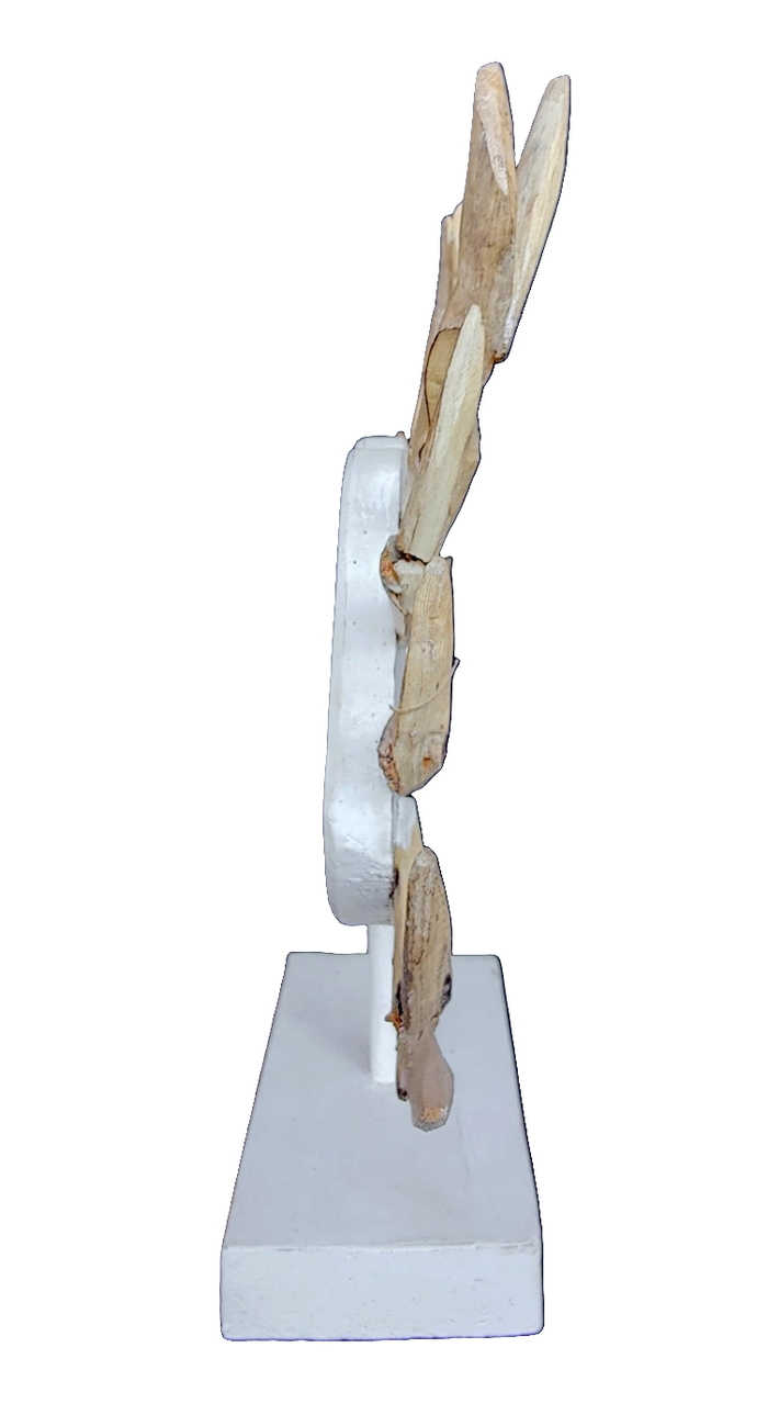 Home Decor: Tabletop Accent. Wooden Handcrafted Crab Sculpture. "Mr. Crab".