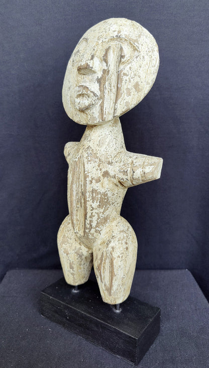 Home Decor. Tabletop Sculptures. Hand Carved Tiki Statue Abstract Polynesian Native Carving.
