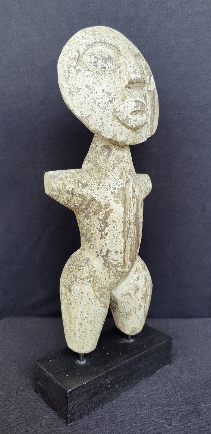 Home Decor. Tabletop Sculptures. Hand Carved Tiki Statue Abstract Polynesian Native Carving.