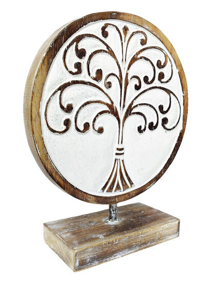 Home Decor: Tabletop Showpiece. Tree of Life Handmade Wood Sculpture.