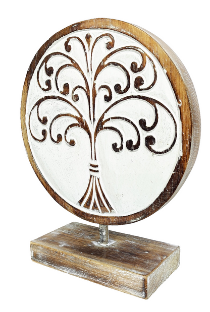 Home Decor: Tabletop Showpiece. Tree of Life Handmade Wood Sculpture.