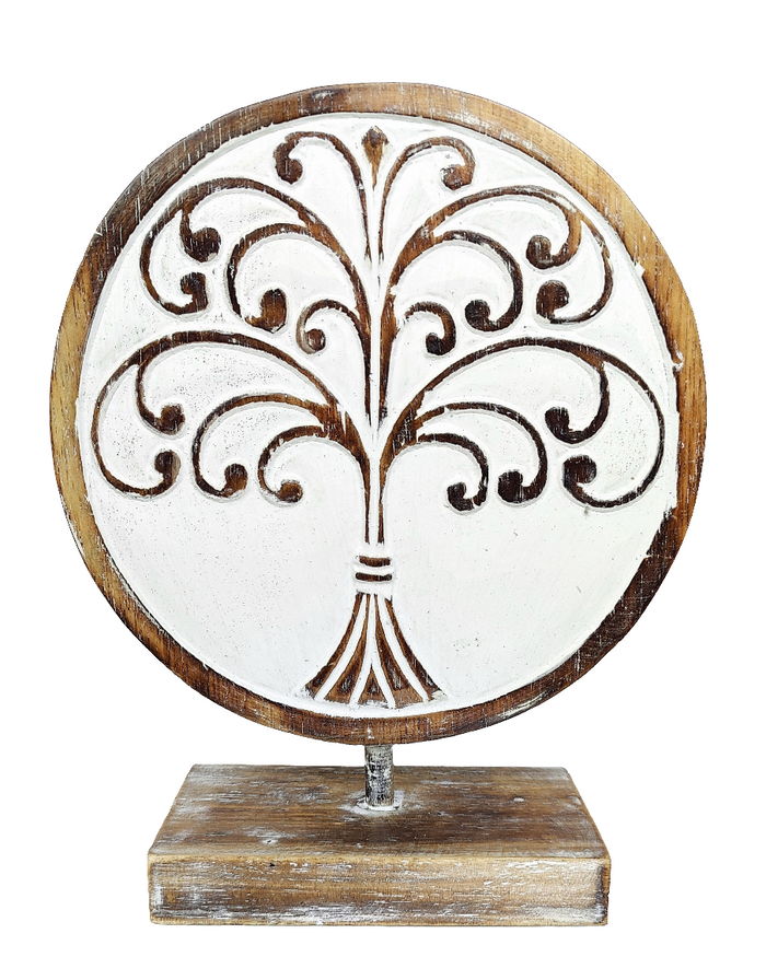 Home Decor: Tabletop Showpiece. Tree of Life Handmade Wood Sculpture.
