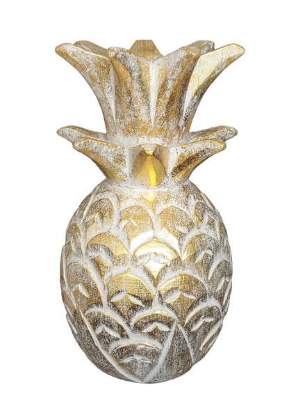 Home Decor. Tabletop Showpieces. Handcrafted Wooden Pineapple Accent, "Charming Pineapple".