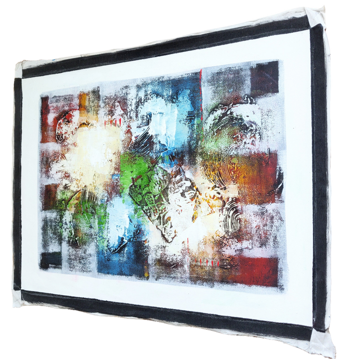 Home Decor: Wall Art. Colourful Contemporary acrylic painting on canvas . Unframed.