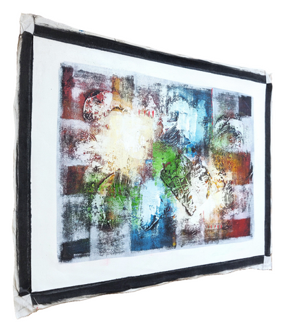 Home Decor: Wall Art. Colourful Contemporary acrylic painting on canvas . Unframed.