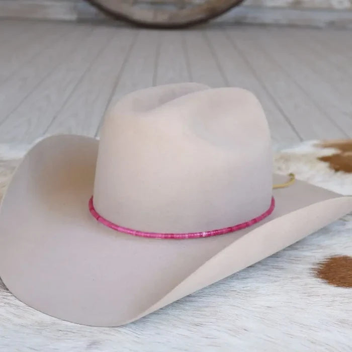 Hot Pink Stone Hat Band