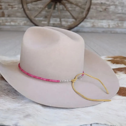Hot Pink Stone Hat Band