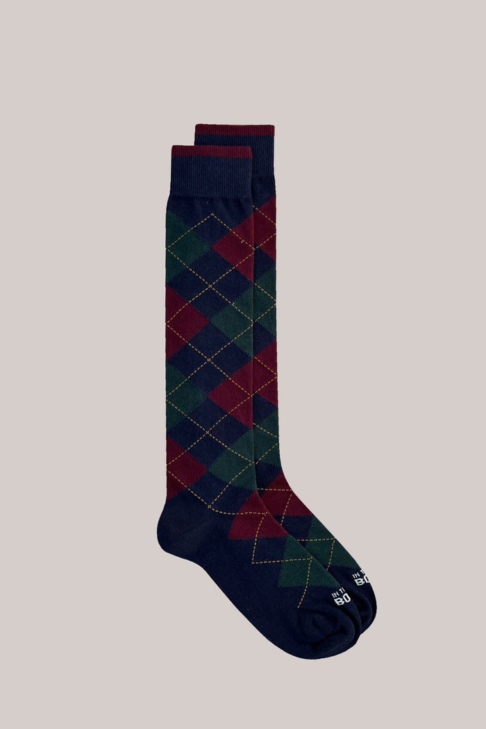 In The Box Calza Argyle Blu Uomo