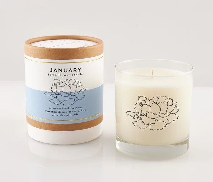 January Flower Soy Candle