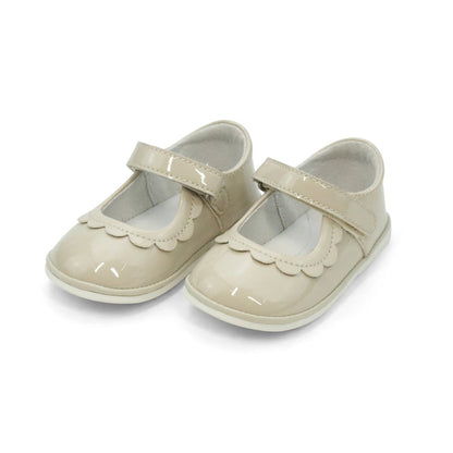 Baby Girl Patent Cream Juliette Mary Jane Shoes - Angel Baby Shoes - L'Amour