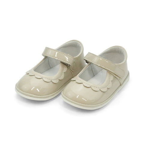 Baby Girl Patent Cream Juliette Mary Jane Shoes - Angel Baby Shoes - L'Amour