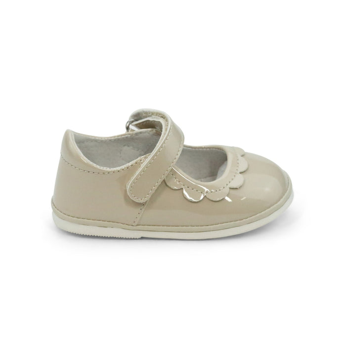 Baby Girl Patent Cream Juliette Mary Jane Shoes - Angel Baby Shoes - L'Amour