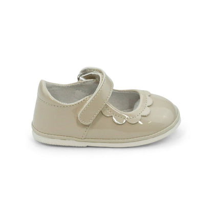 Baby Girl Patent Cream Juliette Mary Jane Shoes - Angel Baby Shoes - L'Amour