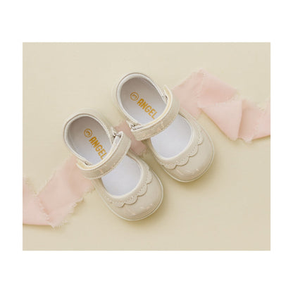 Baby Girl Patent Cream Juliette Mary Jane Shoes - Angel Baby Shoes - L'Amour