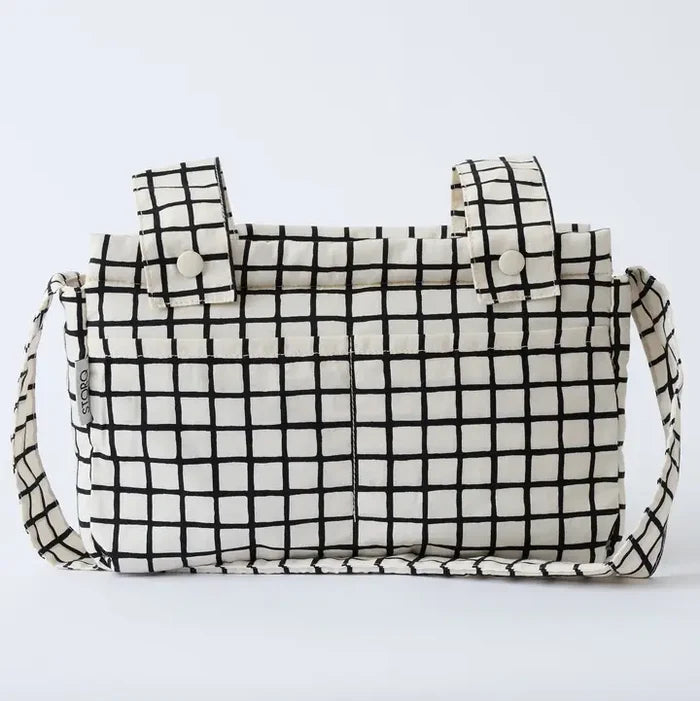 Kindred Bravely - Stroller Party Caddy Bag in Black Grid