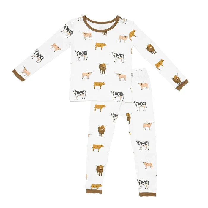 Kyte Baby - Long Sleeve Toddler Pajama Set in Moo
