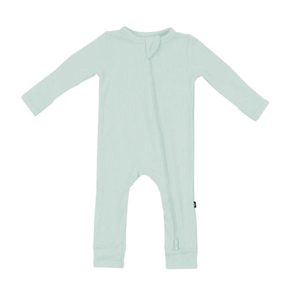 Kyte BABY - Ribbed Zippered Romper in Sage