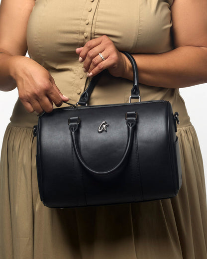 LARGE STANDARD GAL BOSTON BAG - BLACK