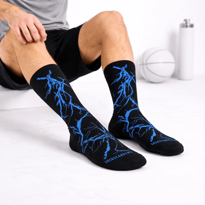 -Lightning 2.0 Thunder Socks-Black Blue-