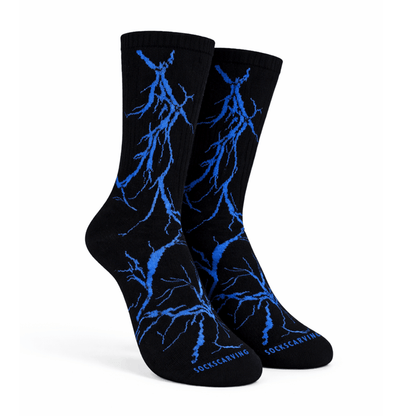 -Lightning 2.0 Thunder Socks-Black Blue-