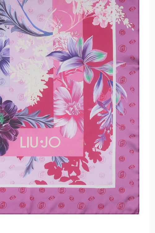 Liu Jo Foulard Digital Fl 120x120 Viola Donna