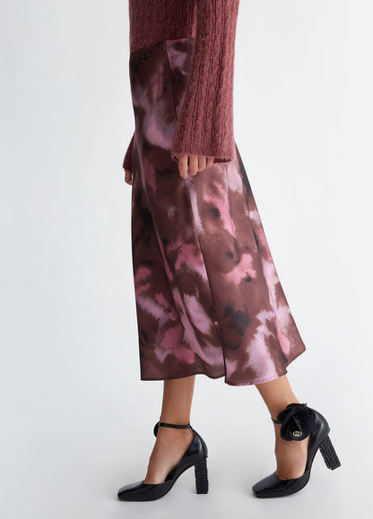 Liu Jo Gonna Longuette Rose Clouds Multicolore Donna