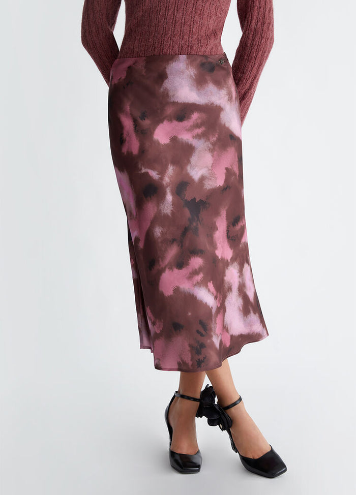 Liu Jo Gonna Longuette Rose Clouds Multicolore Donna