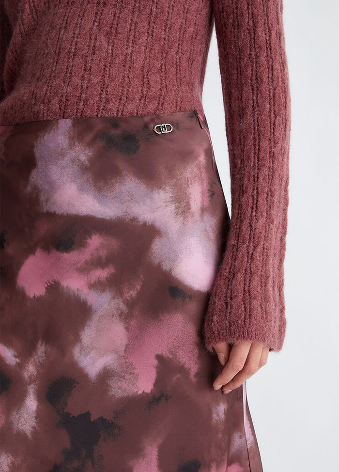 Liu Jo Gonna Longuette Rose Clouds Multicolore Donna