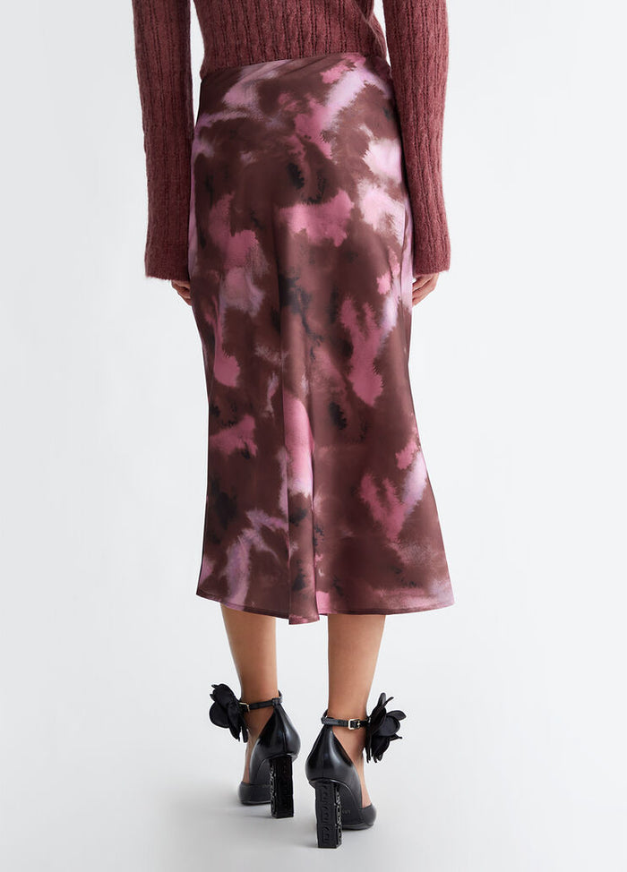 Liu Jo Gonna Longuette Rose Clouds Multicolore Donna
