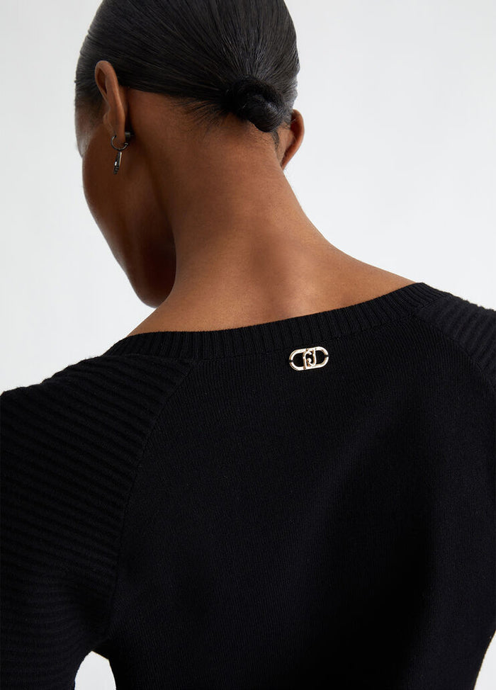 Liu Jo Maglia V Neck Nero Donna