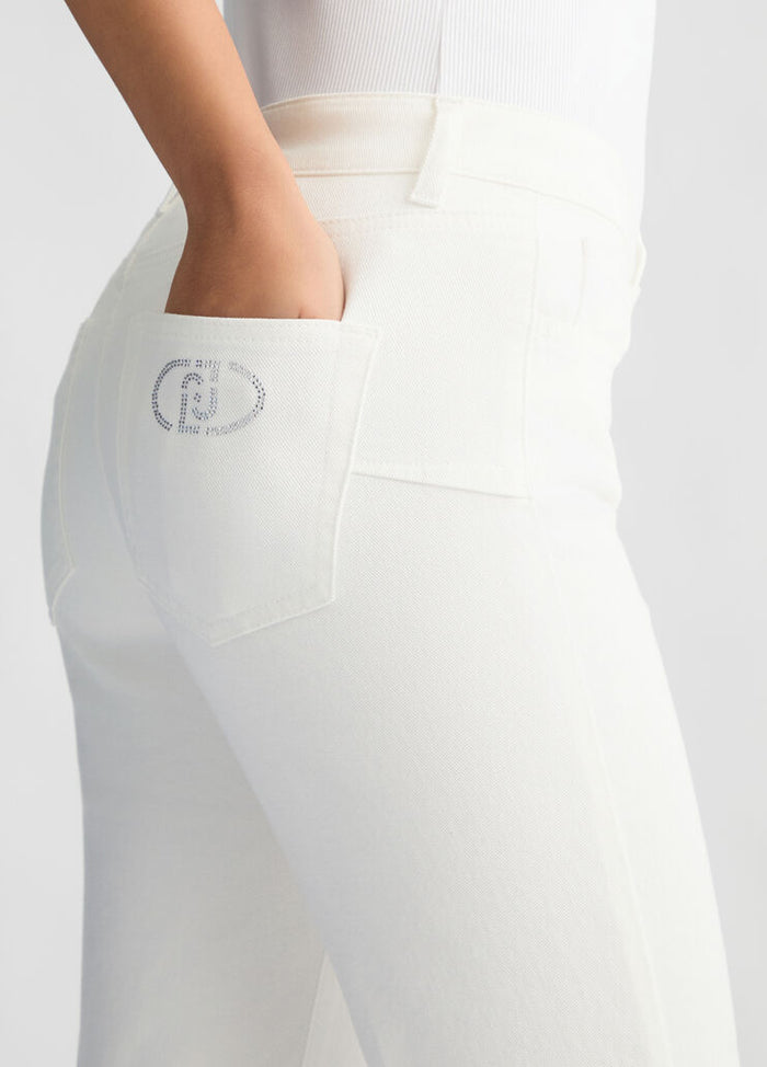 Liu Jo Pant Good Repot High W. Bianco Donna