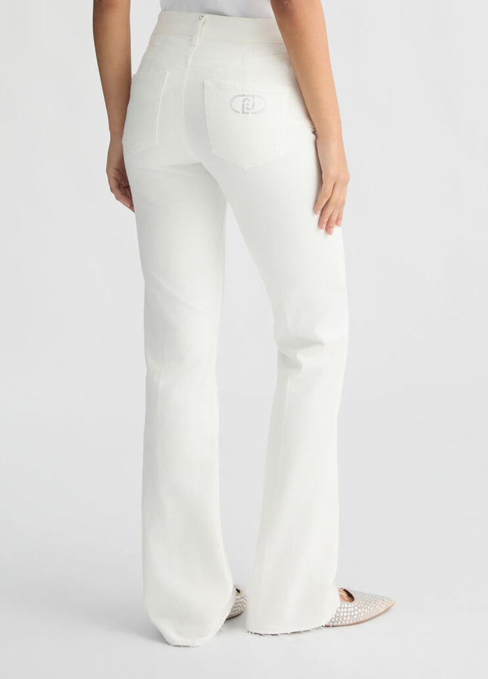 Liu Jo Pant Good Repot High W. Bianco Donna