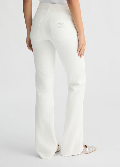 Liu Jo Pant Good Repot High W. Bianco Donna