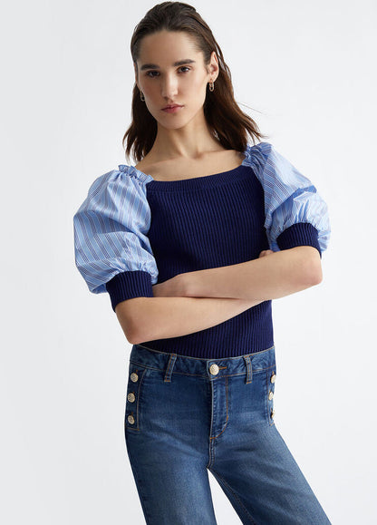 Liu Jo Pull M.i Manica Tessuto Donna